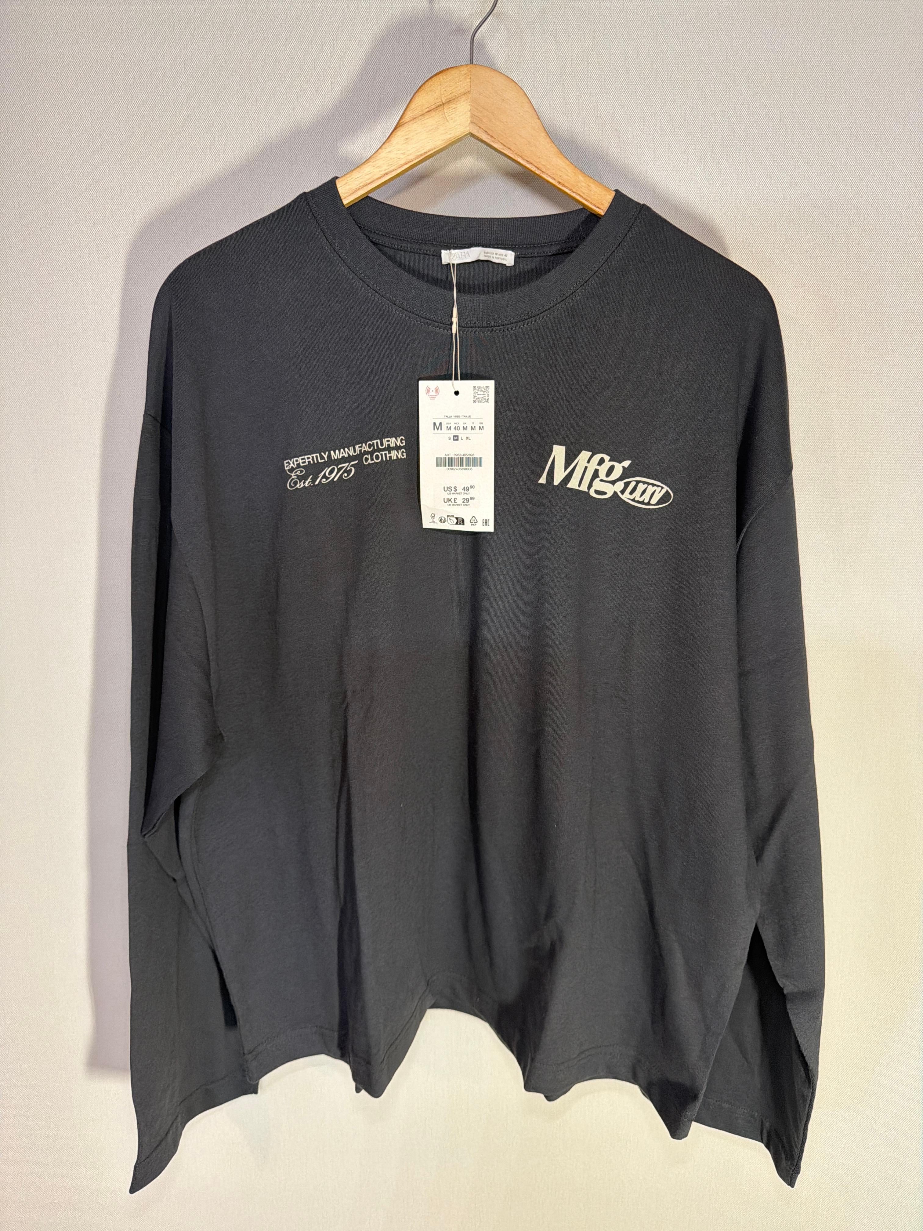 TEXT PRINT T-SHIRT SECOND HAND | Zara Preowned