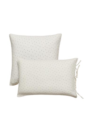 KIDS' DOTTED COTTON PILLOWCASE - Blue/White by Zara