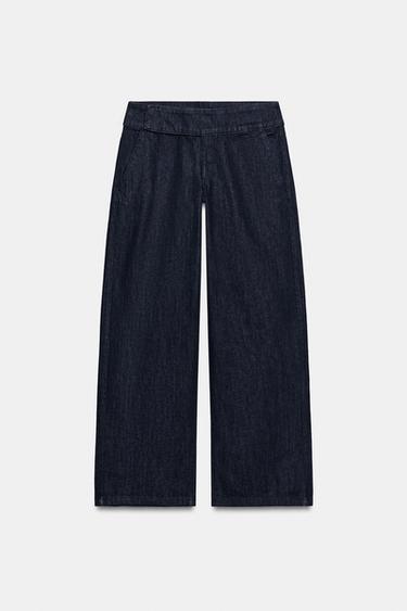 Z1975 LOW-RISE WIDE-LEG JEANS - Blue by Zara - Image 3