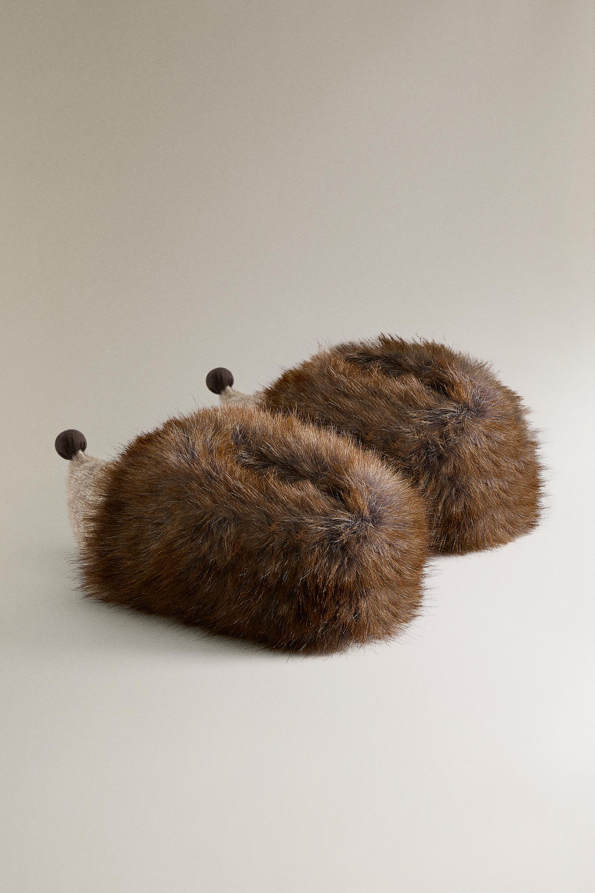 Детские тапочки Zara KIDS' HEDGEHOG SLIPPERS — фото 4