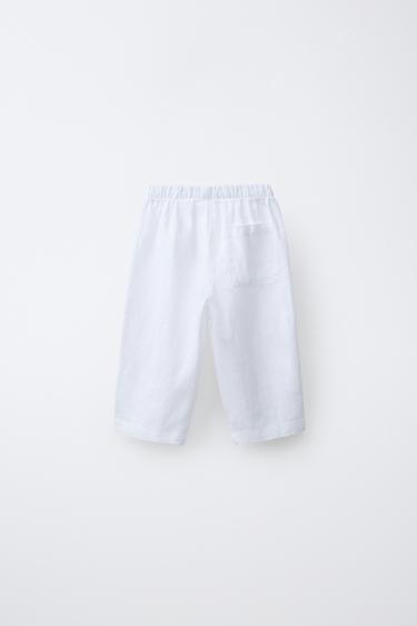 PANTALON 100% LIN - Blanc de Zara - Image 1
