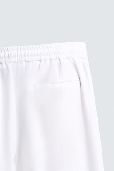 PANTALON JOGGER À TAILLE CONFORTABLE - Blanc de Zara - Image 9
