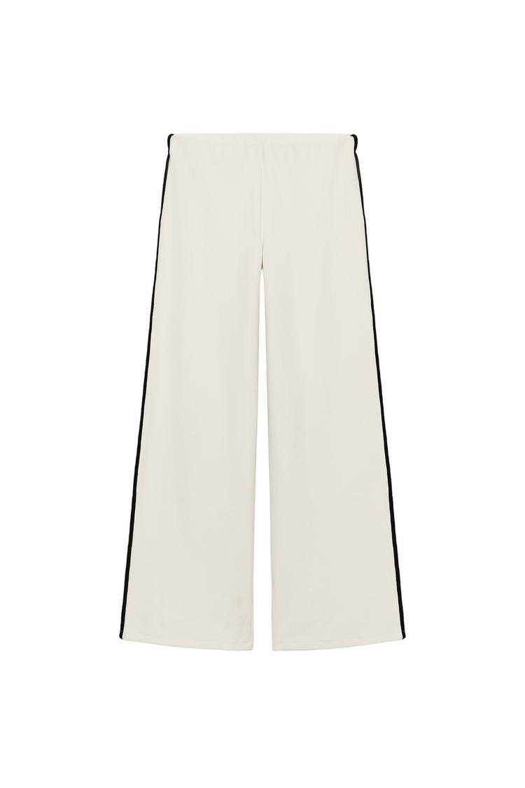 WIDE-LEG TROUSERS WITH TRIM