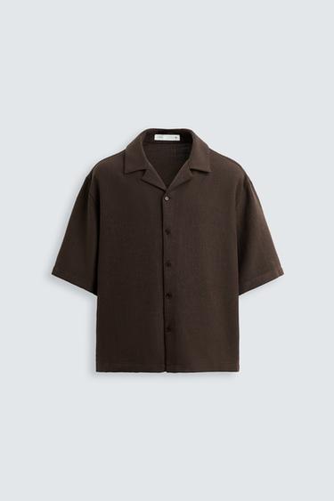 TEXTURED SHIRT - Brown by Zara