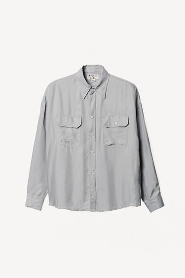 FLUID CUPRO - VISCOSE SHIRT WILLY CHAVARRIA X ZARA - Faded blue by Zara