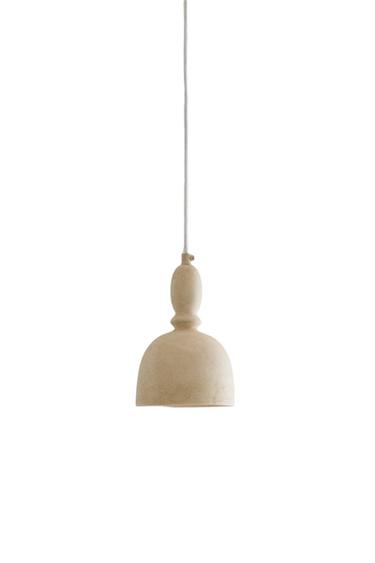 SMALL CERAMIC CEILING LAMP - Beige by Zara