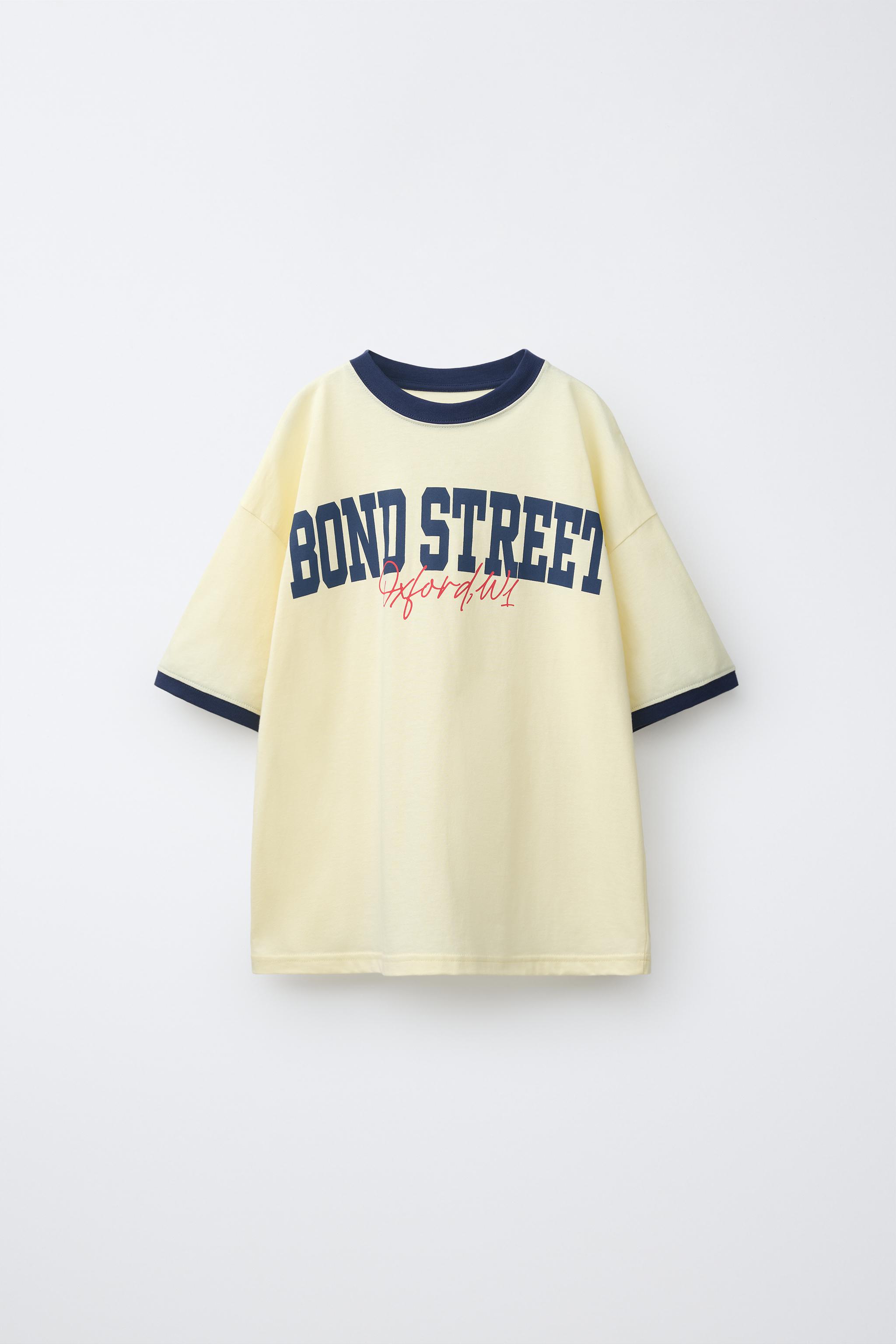 SLOGAN PRINT T-SHIRT — Light yellow