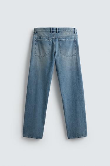 STRAIGHT-LEG DENIM CHINOS - Light blue by Zara - Image 7
