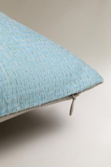 HOUSSE DE COUSSIN RAYURES - Bleu ciel de Zara - Image 3