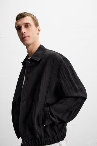 VESTE FLUIDE EFFET FROISSÉ - Noir de Zara - Image 5