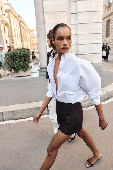 JUPE-PANTALON CARGO ENSEMBLE - Marron de Zara - Image 6