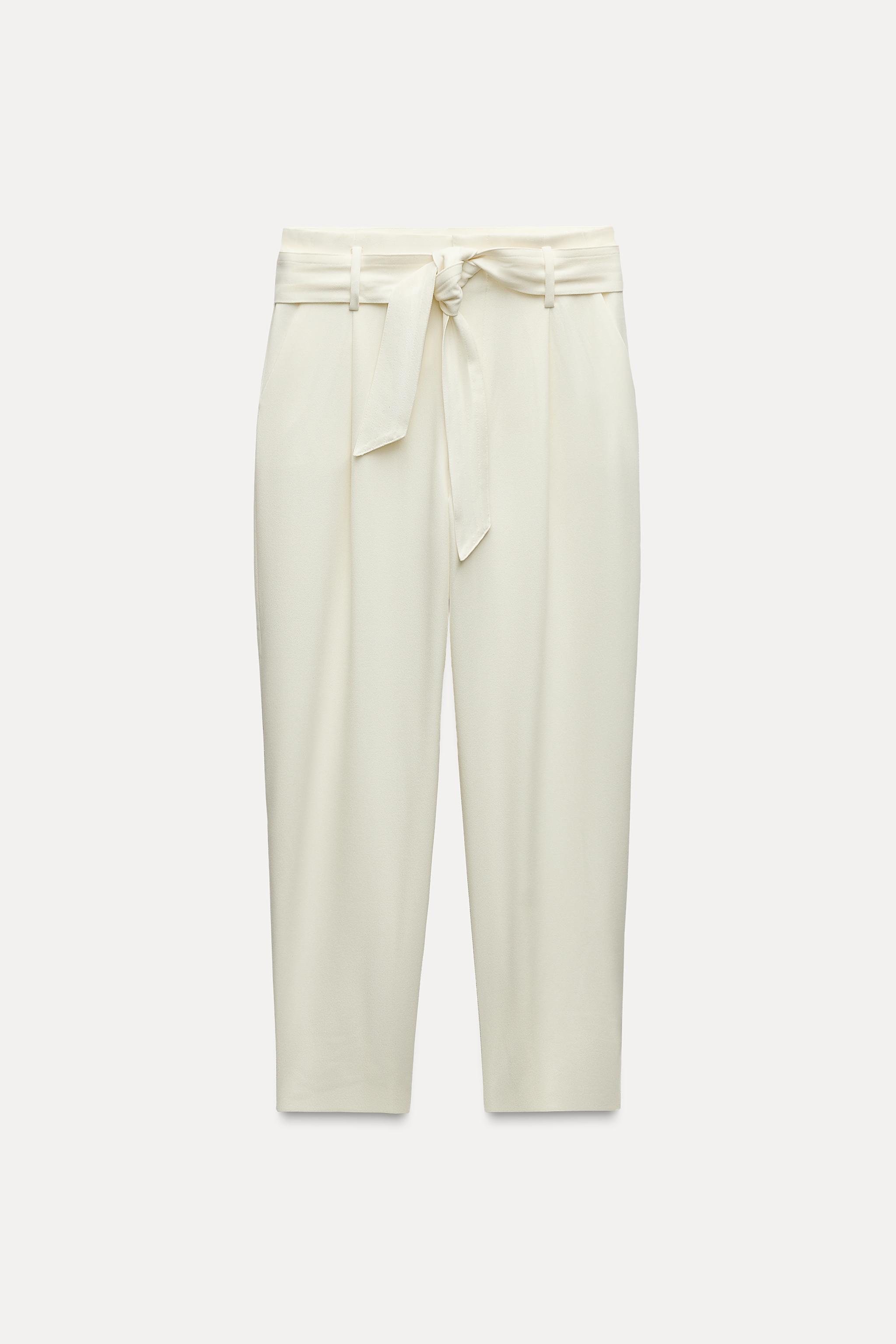 Women s Paperbag Trousers ZARA United Kingdom