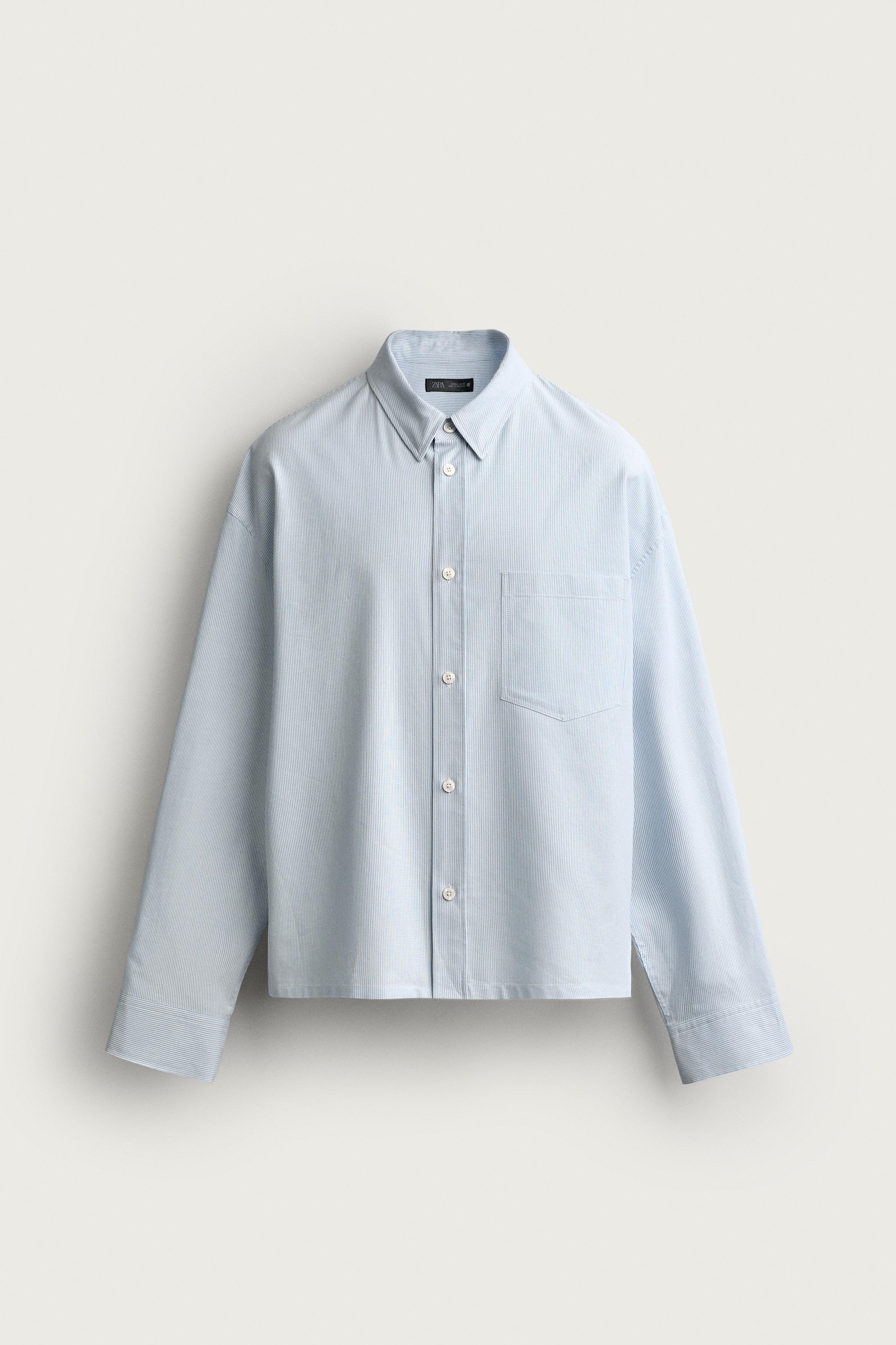 BOXY FIT SHIRT — Sky blue