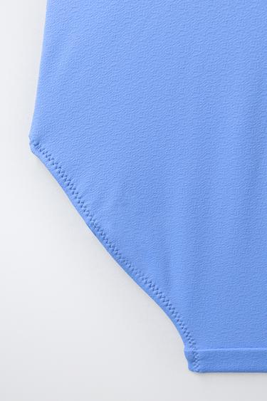 2-6 ANS/ MAILLOT DE BAIN TEXTURÉ FLEURS 3D - Bleu moyen de Zara - Image 3