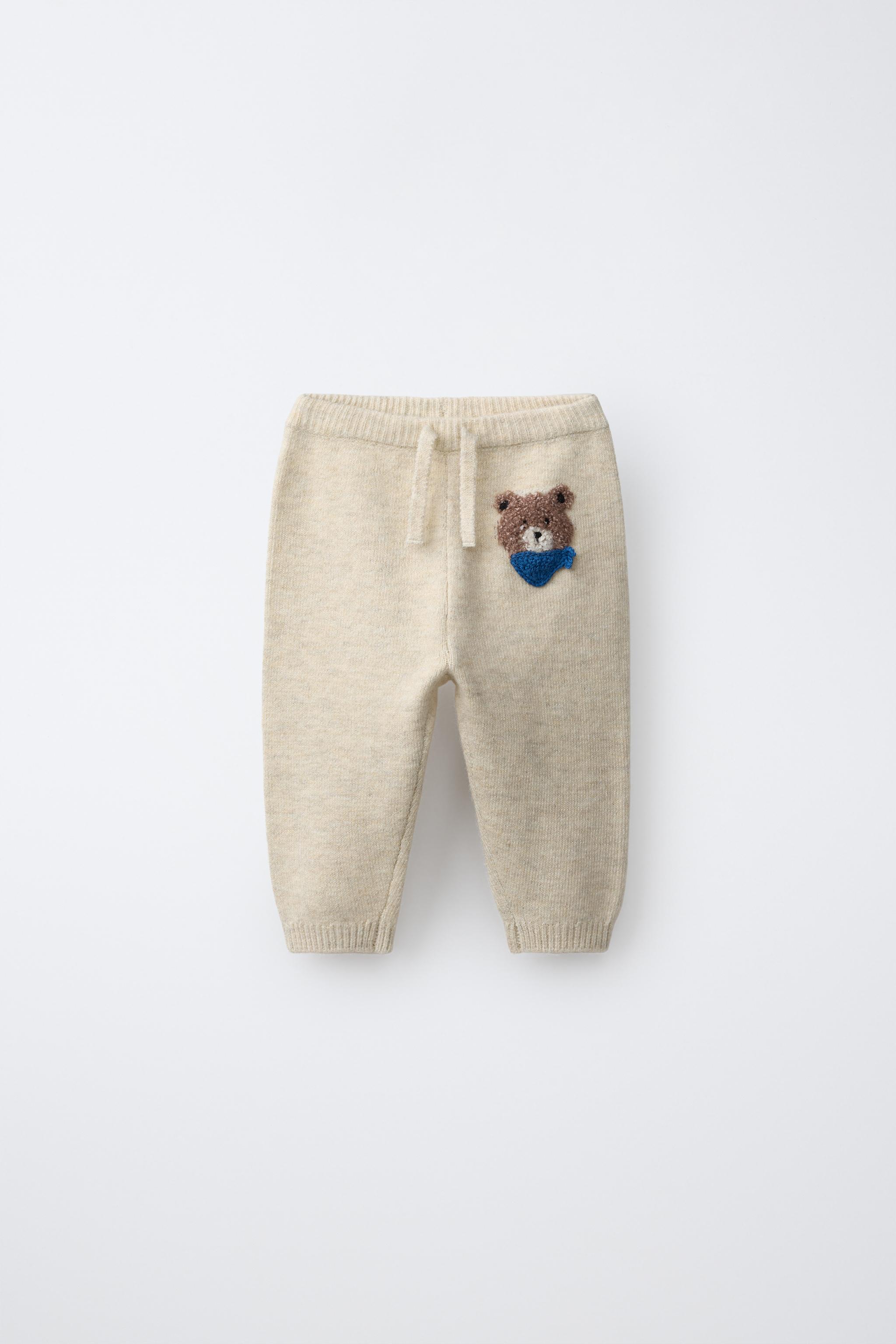Детские брюки Zara BEAR KNIT JOGGER PANTS