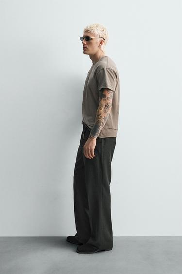 IRREGULAR FINISH T-SHIRT - Stone by Zara - Image 3