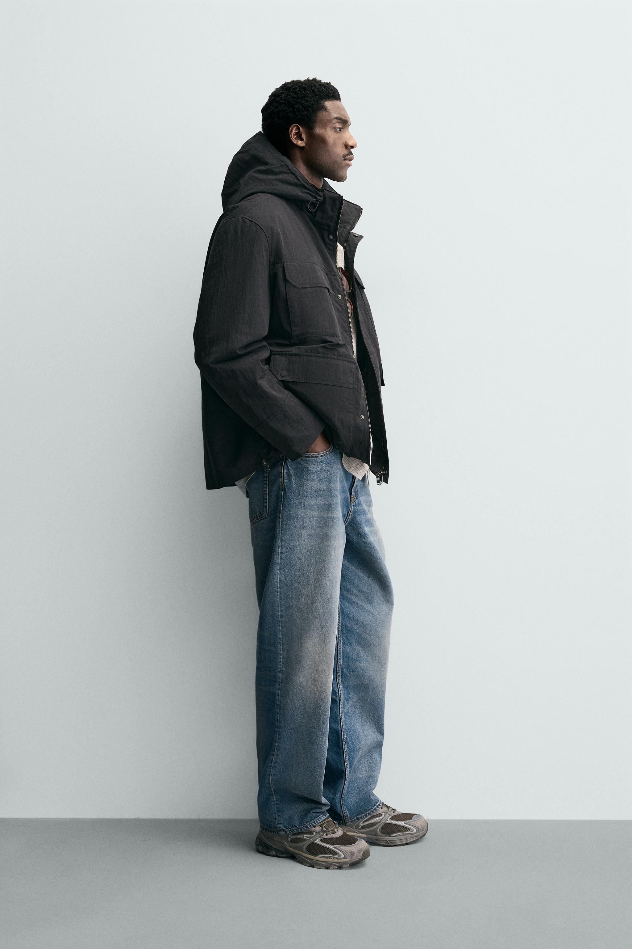 ポケット付きテクニカルパーカ - カーボン | ZARA Japan / 日本