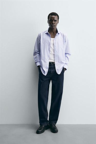 CAMISA REGULAR FIT CUADROS - Celeste de Zara - Imagen 0