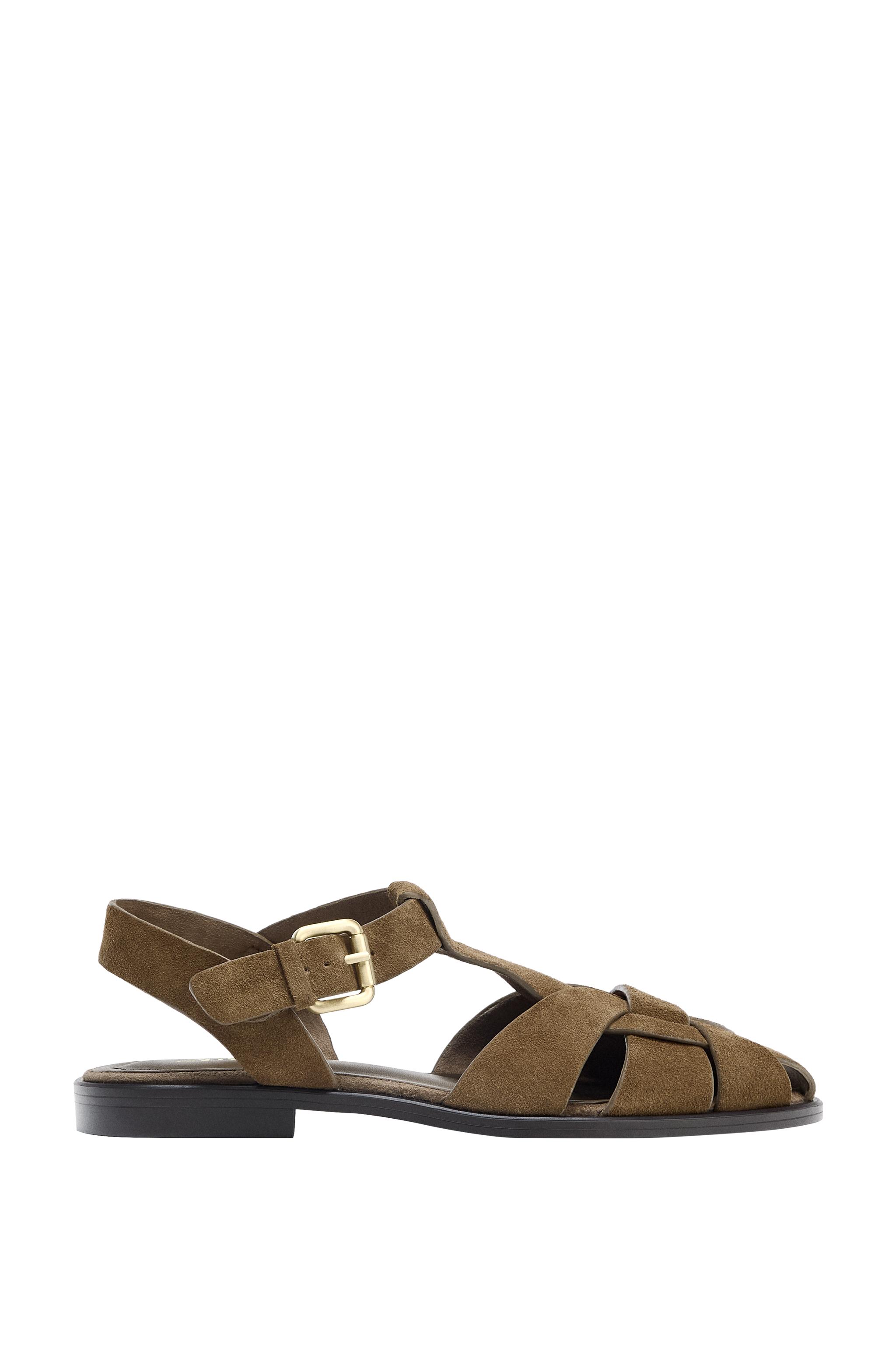 サザンドラ SAPATO SANDÁLIA COM TIRAS DE CROUTE - Cinza-toupeira | ZARA Brasil