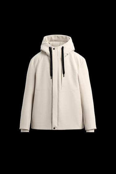 TECHNICAL HOODED JACKET - Oyster-white by Zara - Image 0