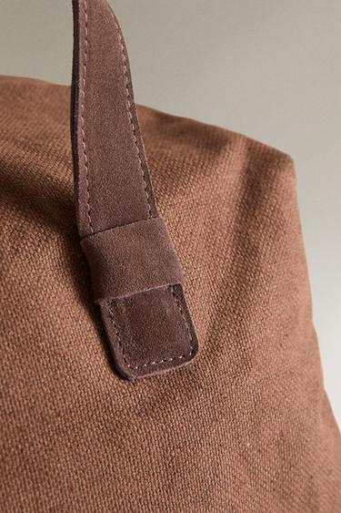 CANVAS WEEKENDER BAG - Brown by Zara - Image 4