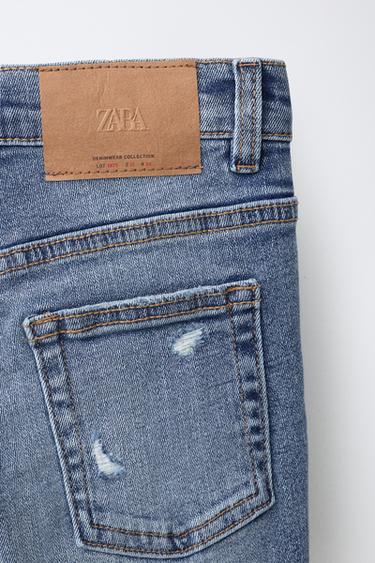 RIPPED SKINNY JEANS - Blue by Zara