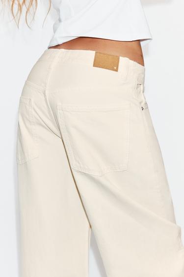 JEANS TRF BAGGY BALLOON TAILLE NORMALE - Blanc cassé de Zara - Image 5