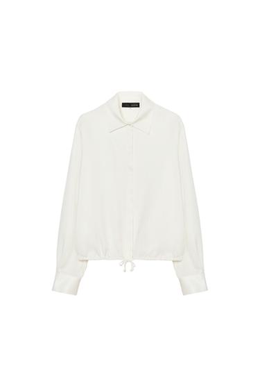 CAMISA SATINADA ZW COLLECTION - Crudo de Zara