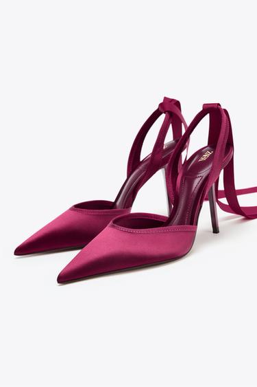 SLINGBACK HEELED SHOES WITH STRAP - Fuchsia by Zara - Image 2