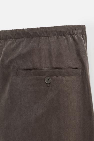 PANTALON FLUIDE COUPE DÉCONTRACTÉE - Chocolat de Zara - Image 8