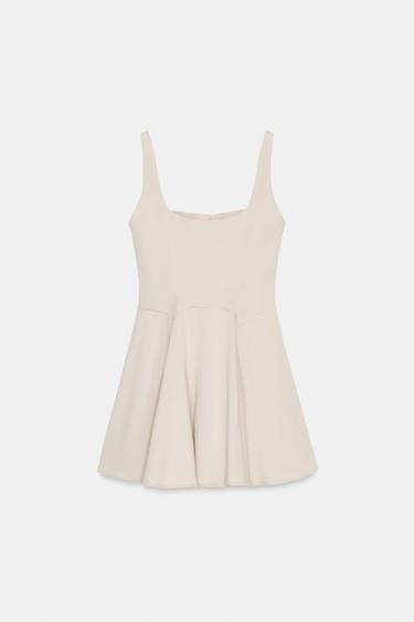 SHORT CORSETRY-INSPIRED DRESS - Beige by Zara - Image 4