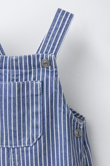 TWILL DUNGAREES WITH STRIPES - Blue/White by Zara - Image 2