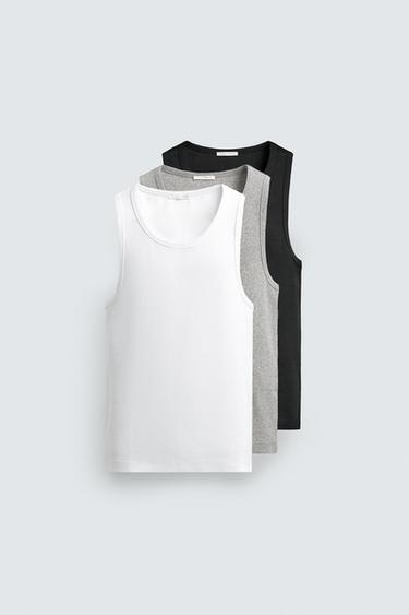 3-PACK OF BASIC TANK TOPS - various by Zara