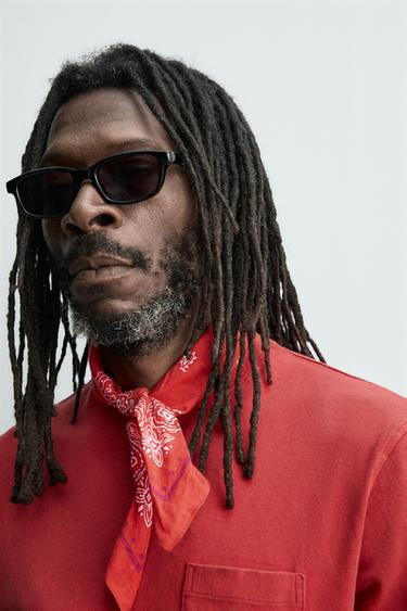 BANDANA À IMPRIMÉ PAISLEY AARON LEVINE X ZARA - Rouge de Zara - Image 1