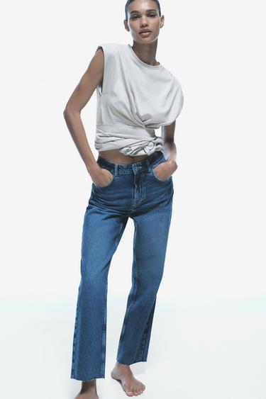 Z1975 HIGH-WAIST STRAIGHT-LEG DENIM JEANS - Blue by Zara - Image 0