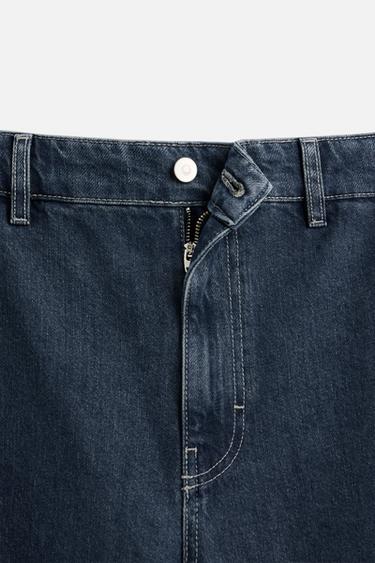 STRAIGHT-LEG CHINO JEANS - Mid-blue by Zara - Image 8