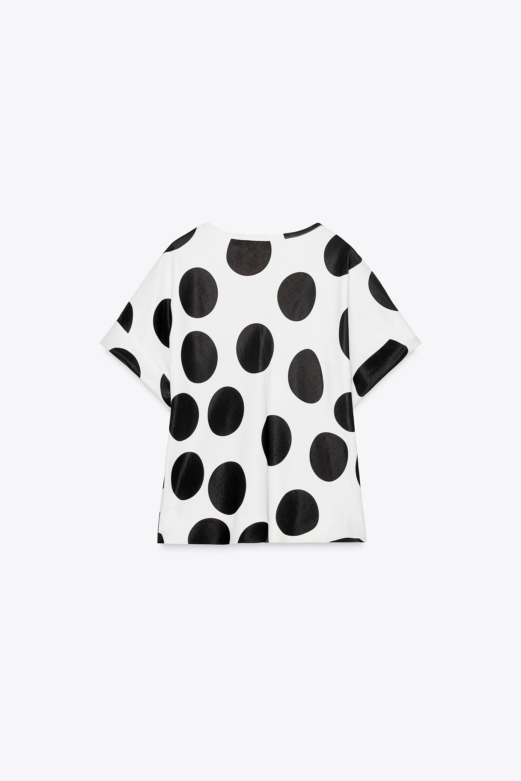 polka dot shirt zara