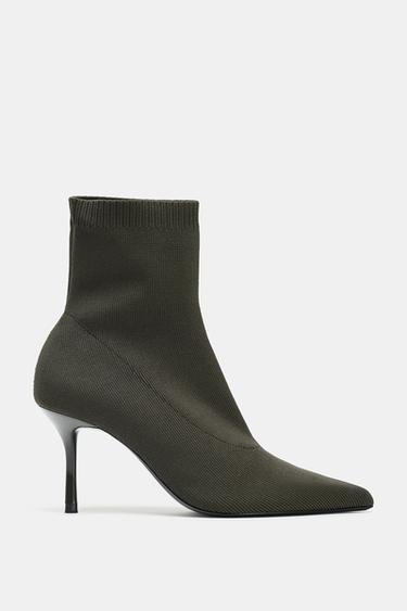 FABRIC ANKLE BOOT - Grey by Zara