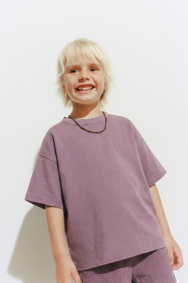 طقم JOGGING تيشرت وبرمودا مدمج - بورجندي by Zara