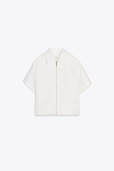 ZW COLLECTION CROPPED JACKET - Ecru by Zara - Image 4