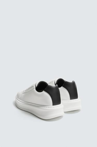 Zara HEEL DETAIL SNEAKERS - White