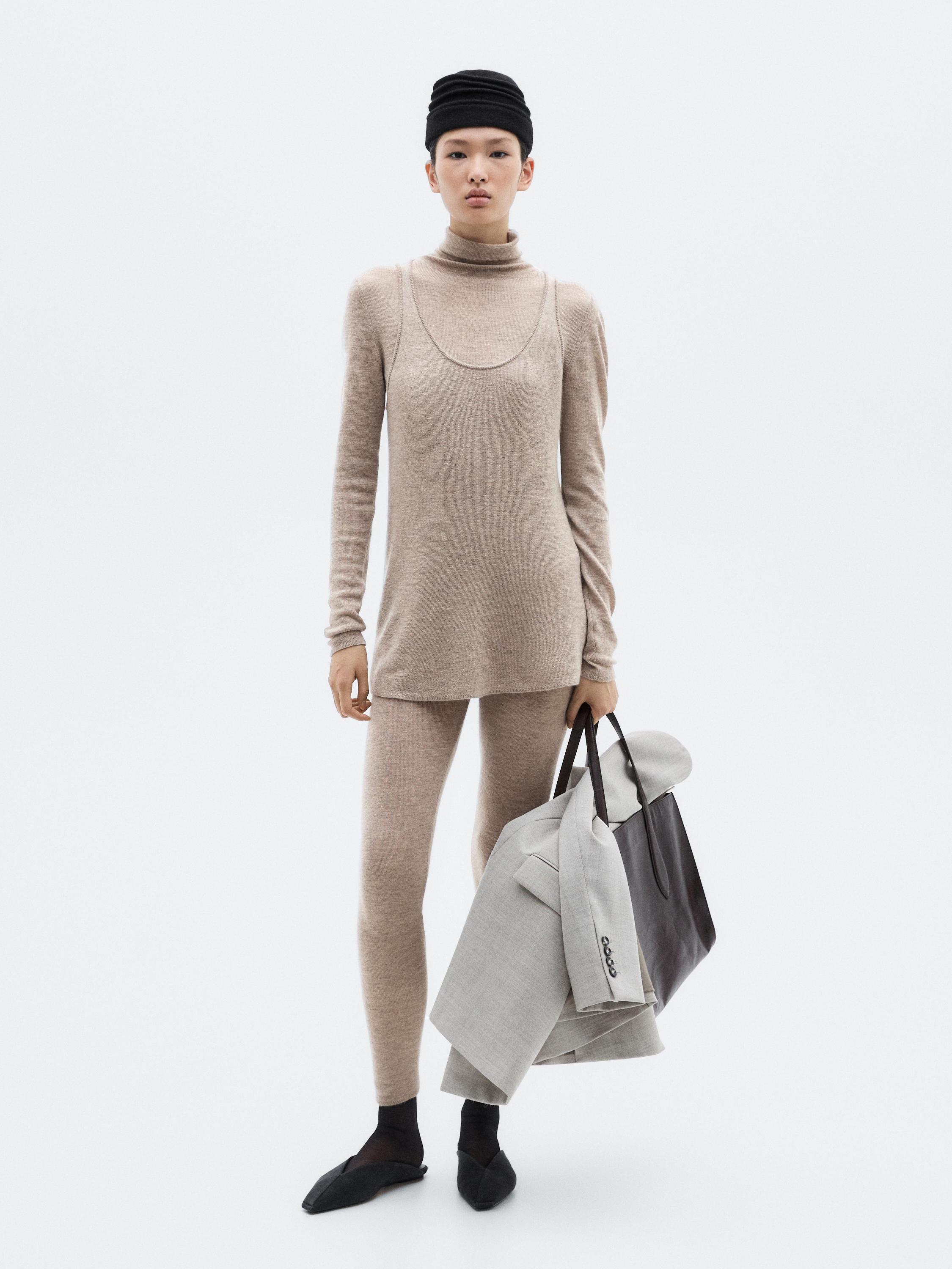 Long strappy knit top 100% cashmere - LIMITED