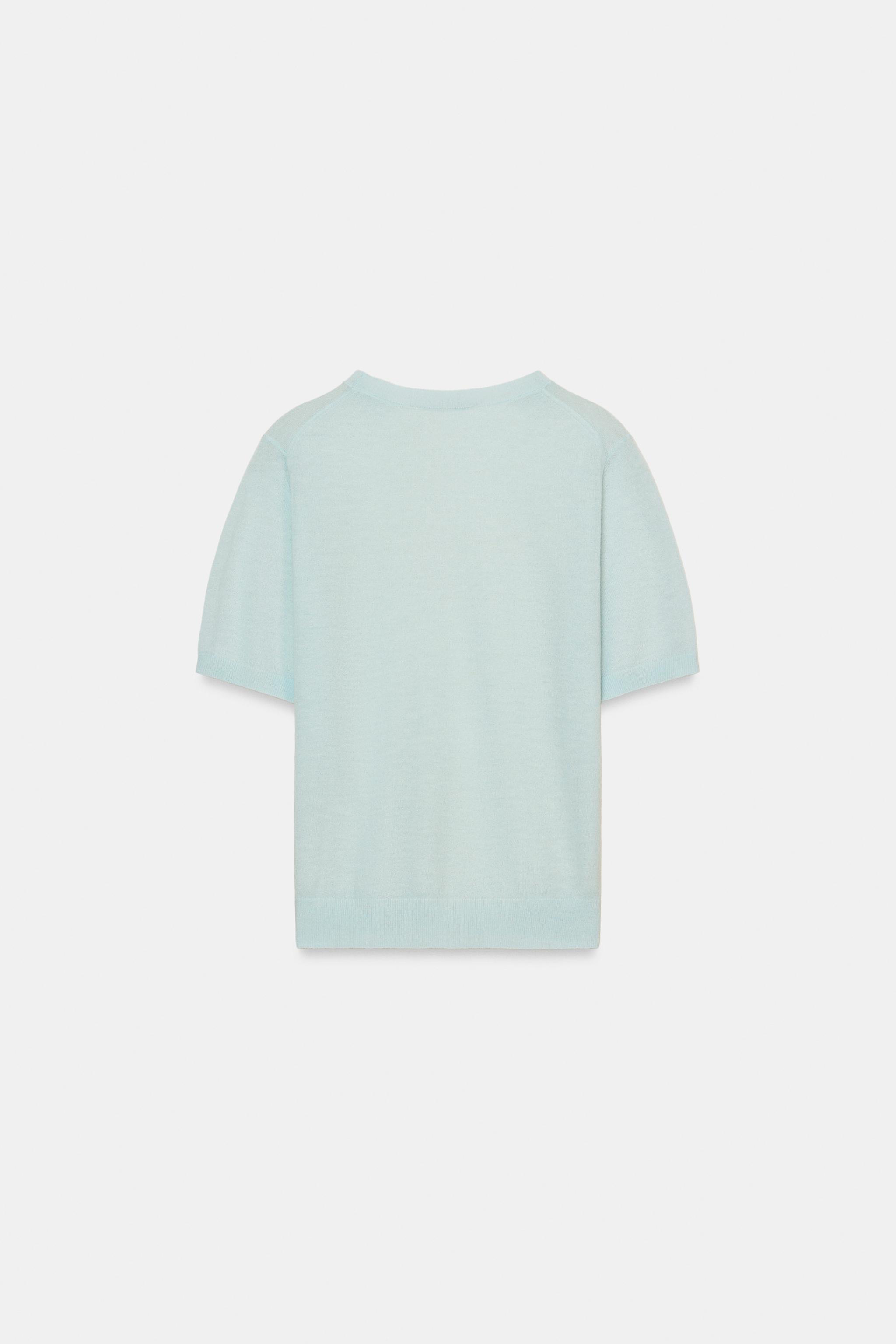 PULL EN LAINE À MANCHES COURTES