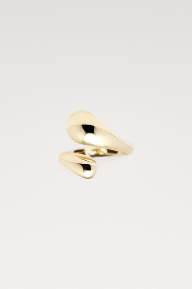 Double teardrop ring — Golden 1