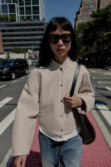 BOMBER DOUX BAS ÉLASTIQUE - Sable de Zara - Image 1