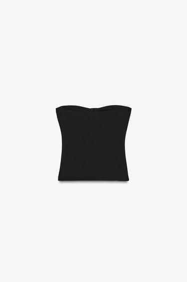 TOP BANDEAU POLYAMIDE - Noir de Zara - Image 5