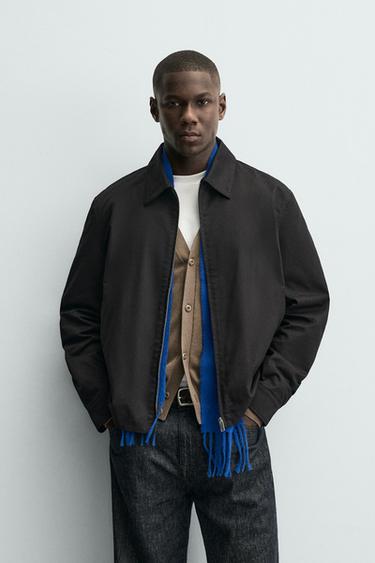 LIGHTWEIGHT COTTON JACKET - Black by Zara