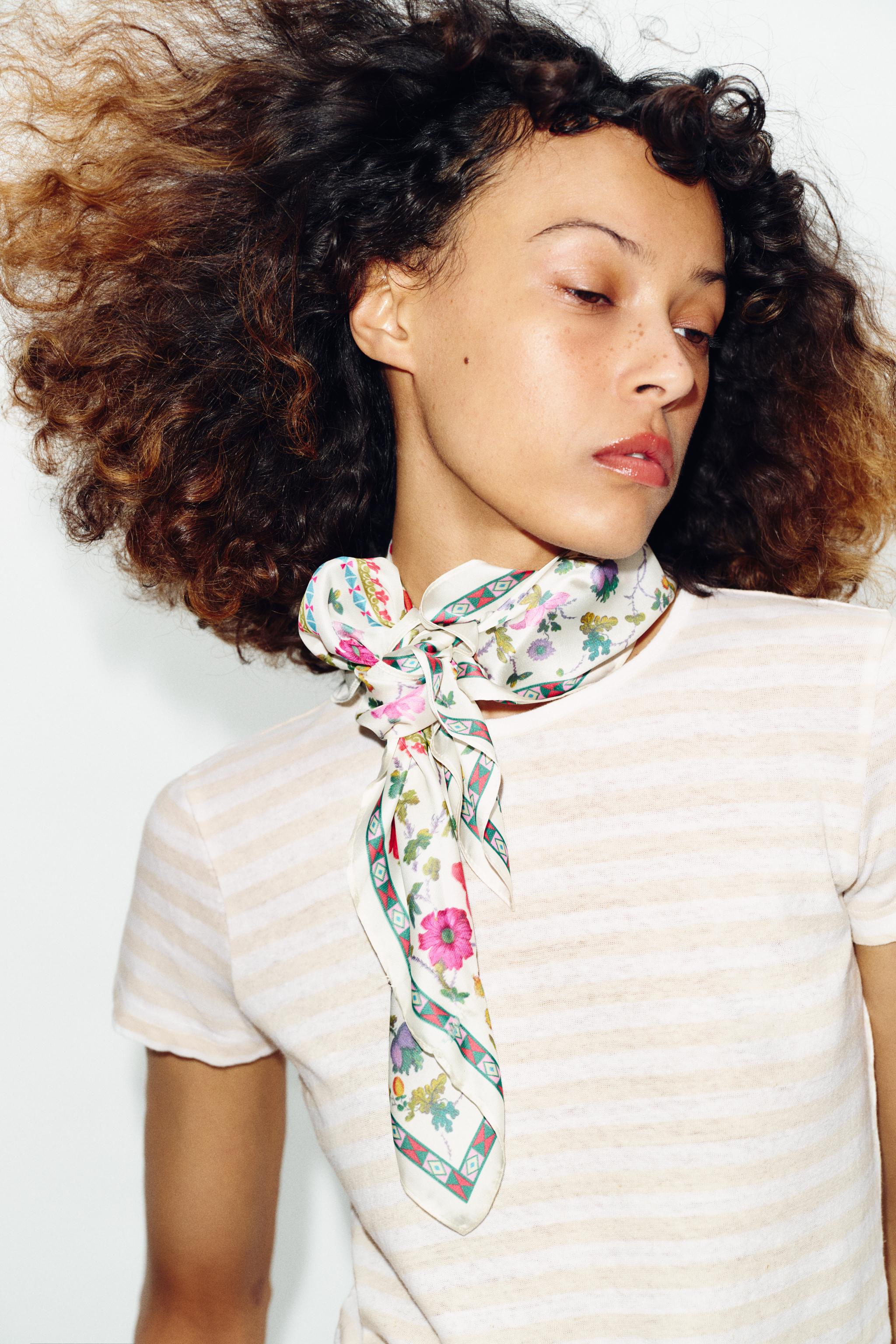 FOULARD BANDANA À IMPRIMÉ FLORAL