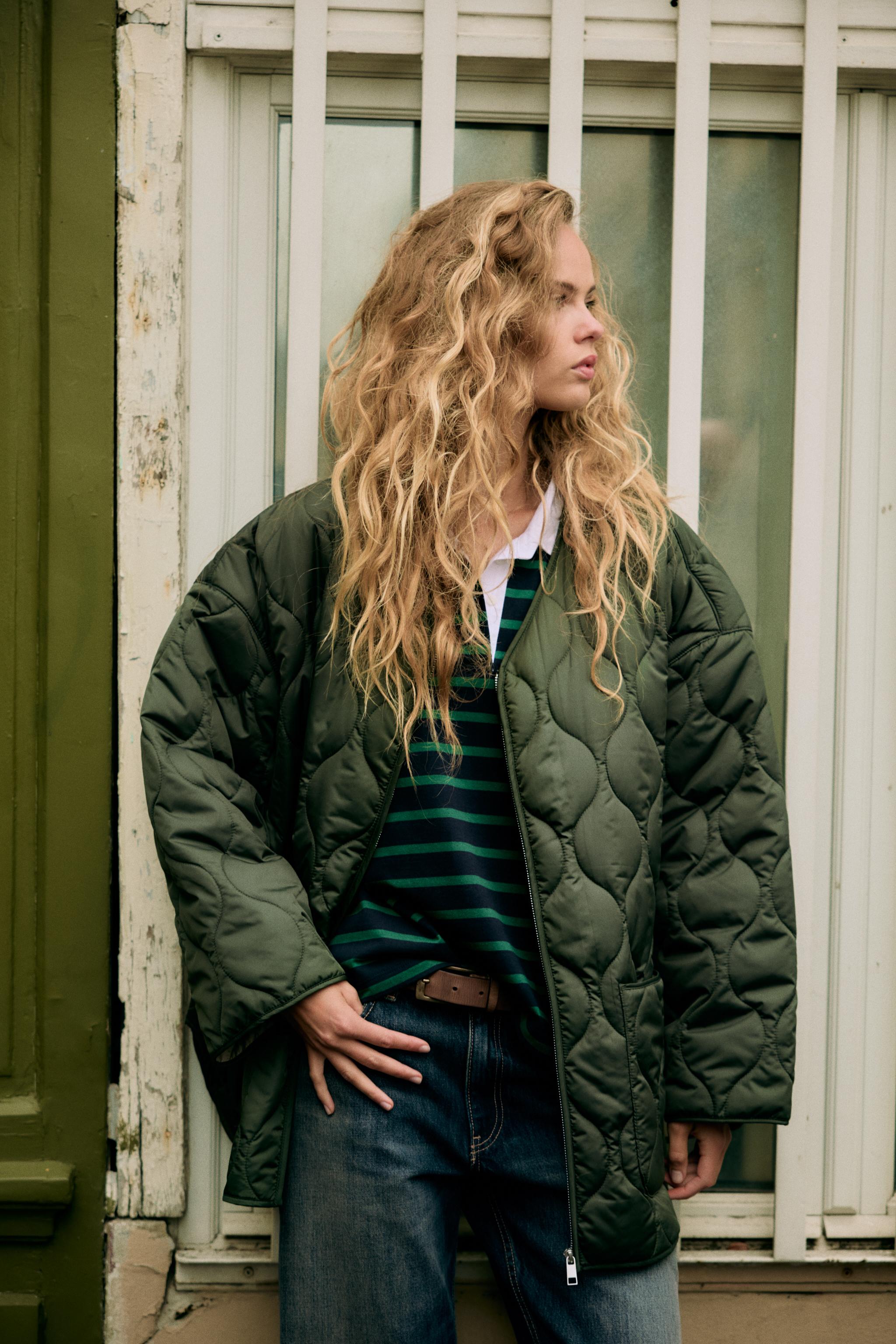 Quilted jacket womens zara best sale