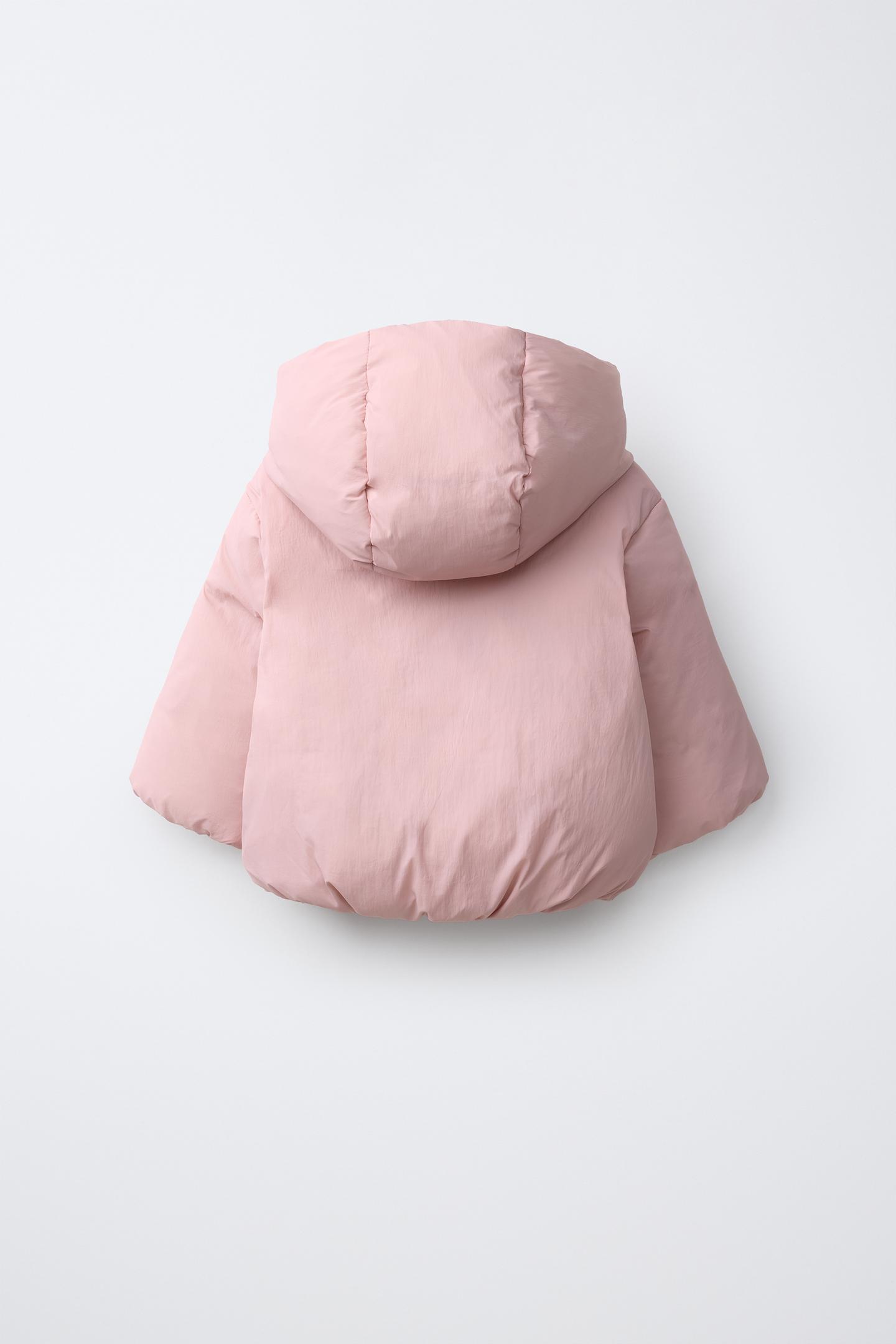 Детская куртка Zara Water Repellent Nylon Bow, цвет: Розовый — фото 2